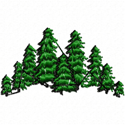 Trees Embroidery Design 5